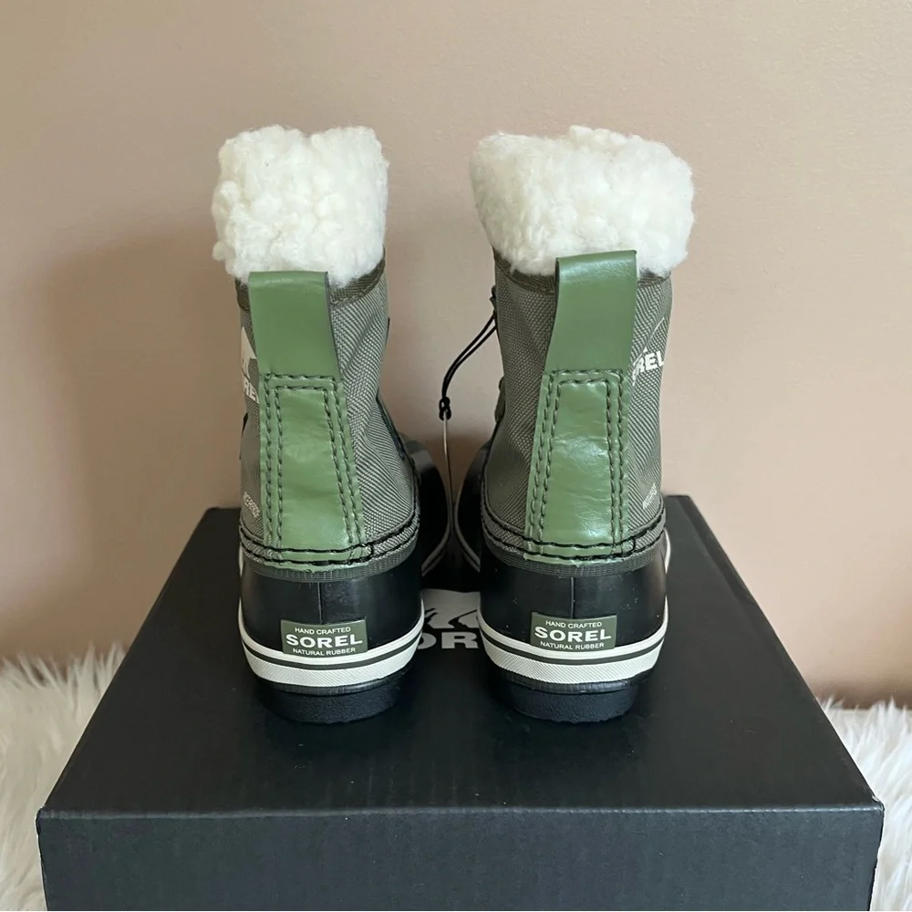 {Sorel} Youth Yoot PAC Nylon Boot In Hiker Green - Little Kids 8 - NWT